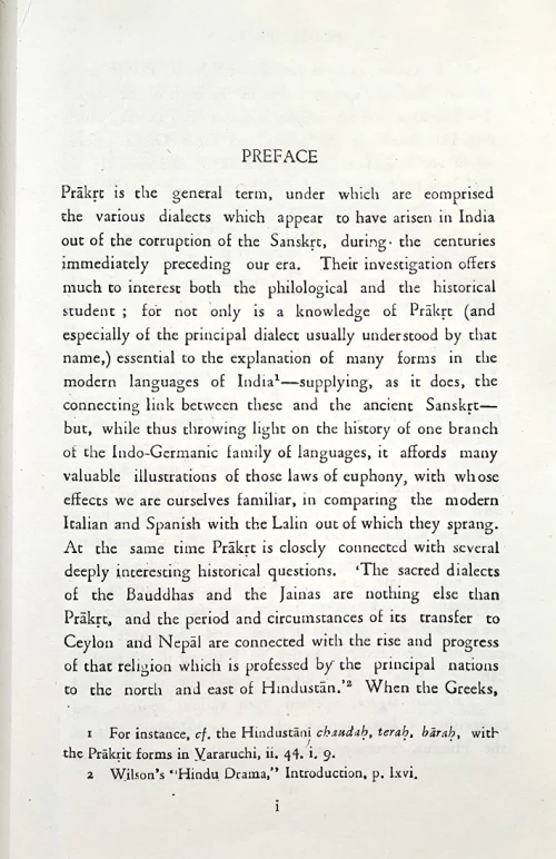 Prakrta-Prakasa or The Prakrta Grammar of Vararuci